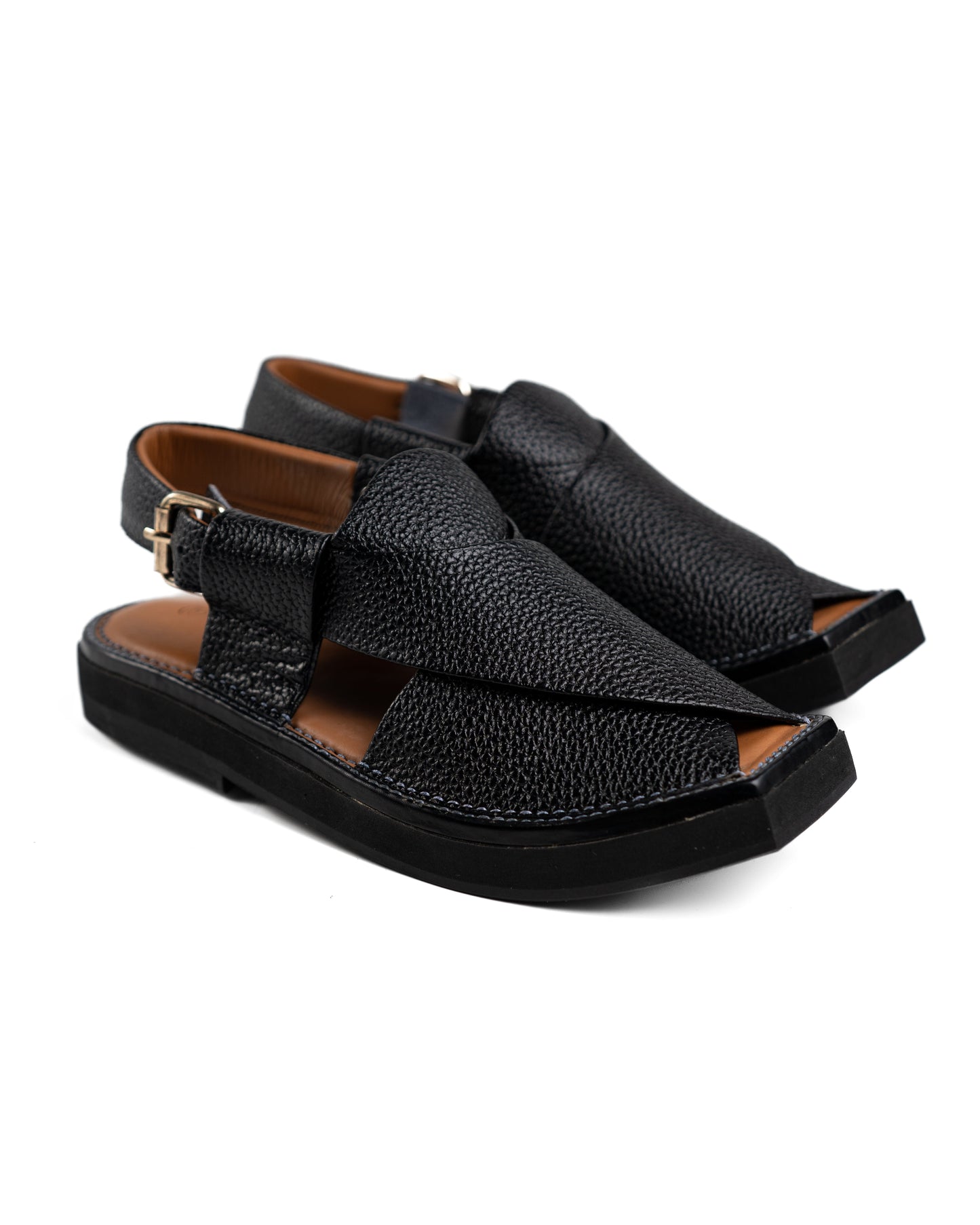 "Elegant Kaptaan Chappal made from premium leather with free delivery in Pakistan"
