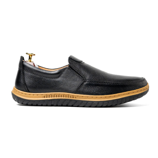 MADDY Black Medicated Leather Shoes