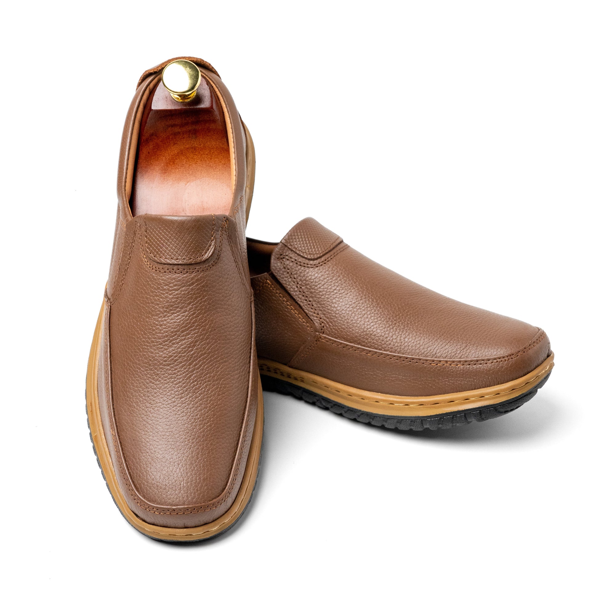MADDY Mustard Medicated Pure Leather Shoes