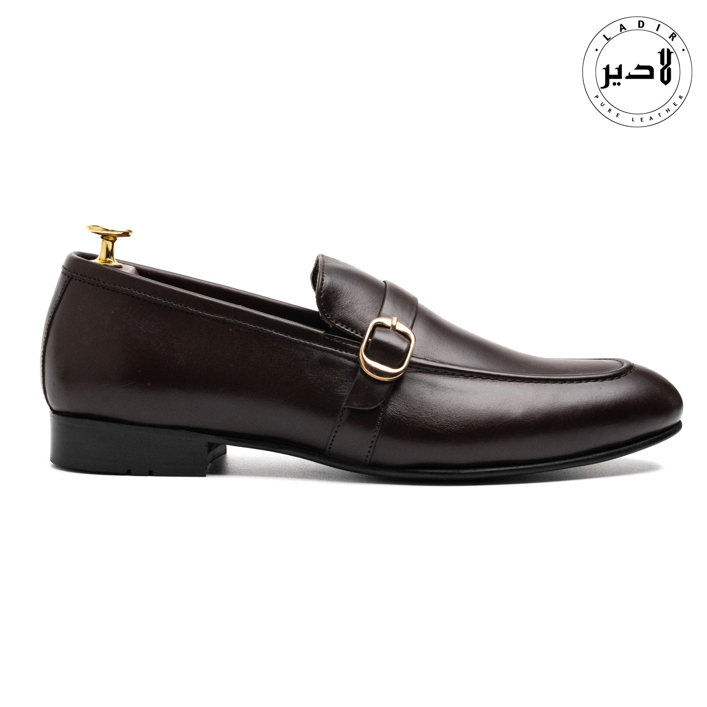 Side angle of NORWICH BROWN formal leather shoes for men, highlighting their elegant silhouette and luxurious craftsmanship.