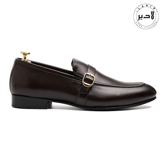 Side angle of NORWICH BROWN formal leather shoes for men, highlighting their elegant silhouette and luxurious craftsmanship.